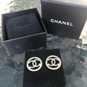 Chanel gold CC earrings